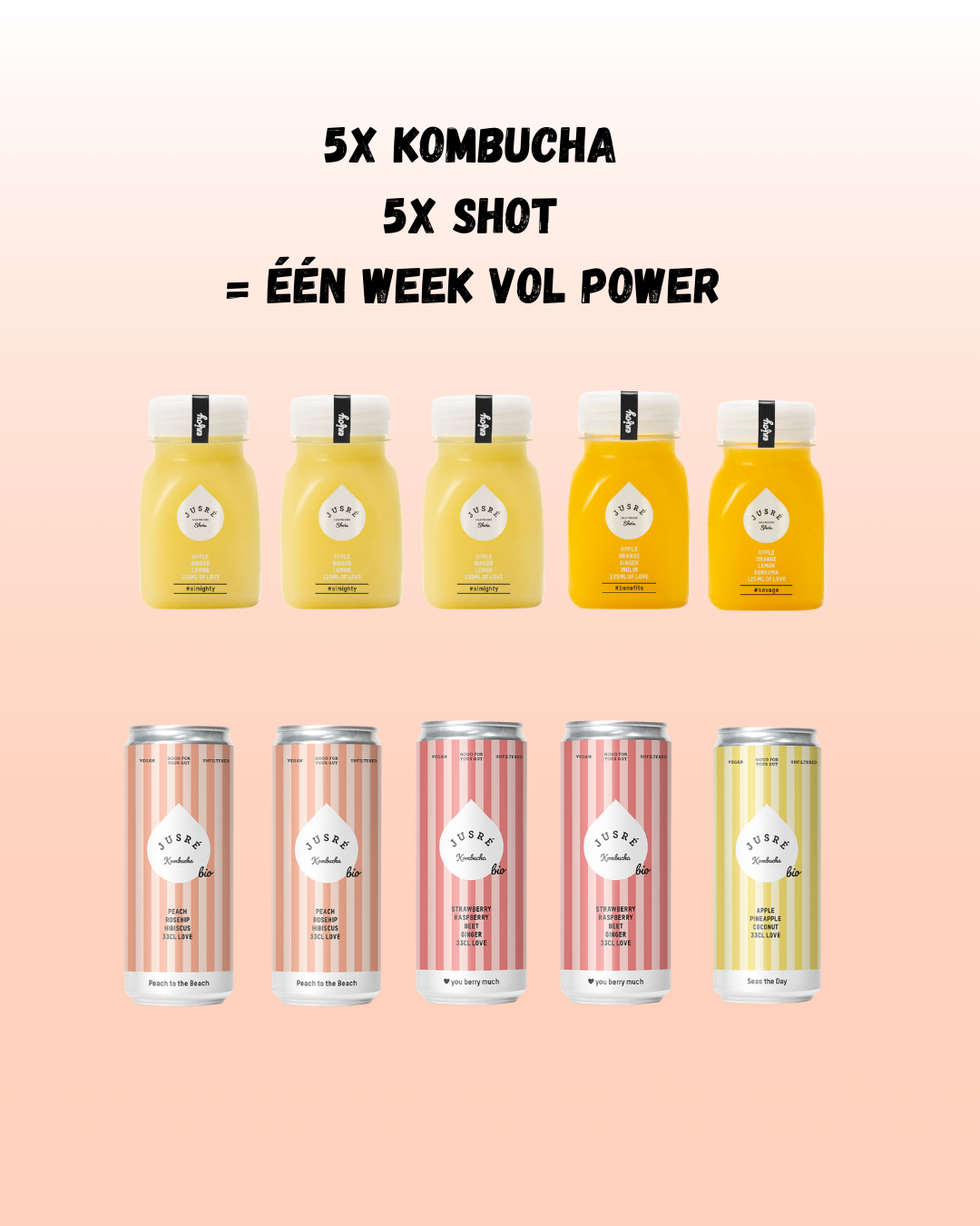 Pull Me Through The Week | Ensemble Shot & Kombucha | Pack de 10