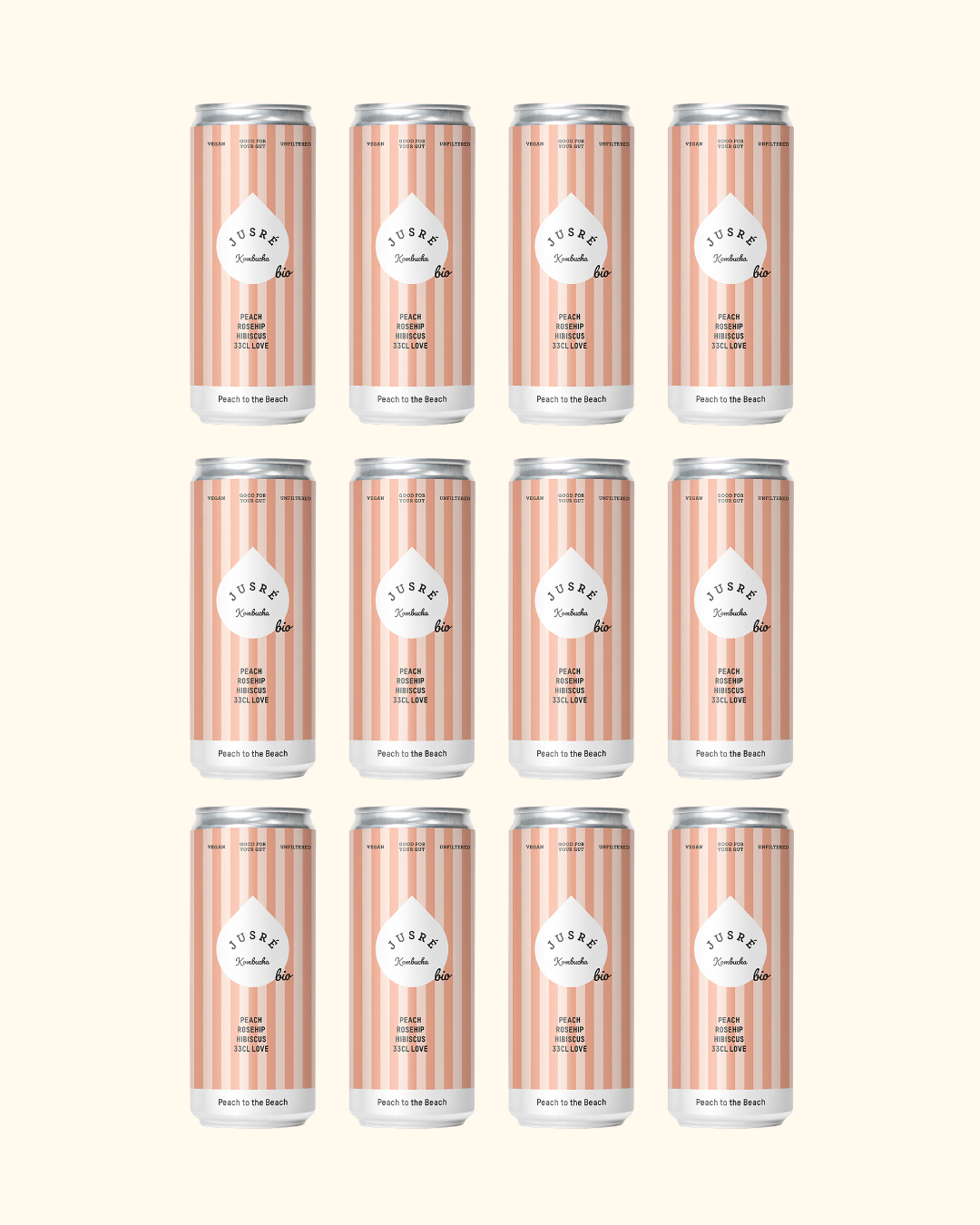 Peach To The Beach | Kombucha | 12 pack
